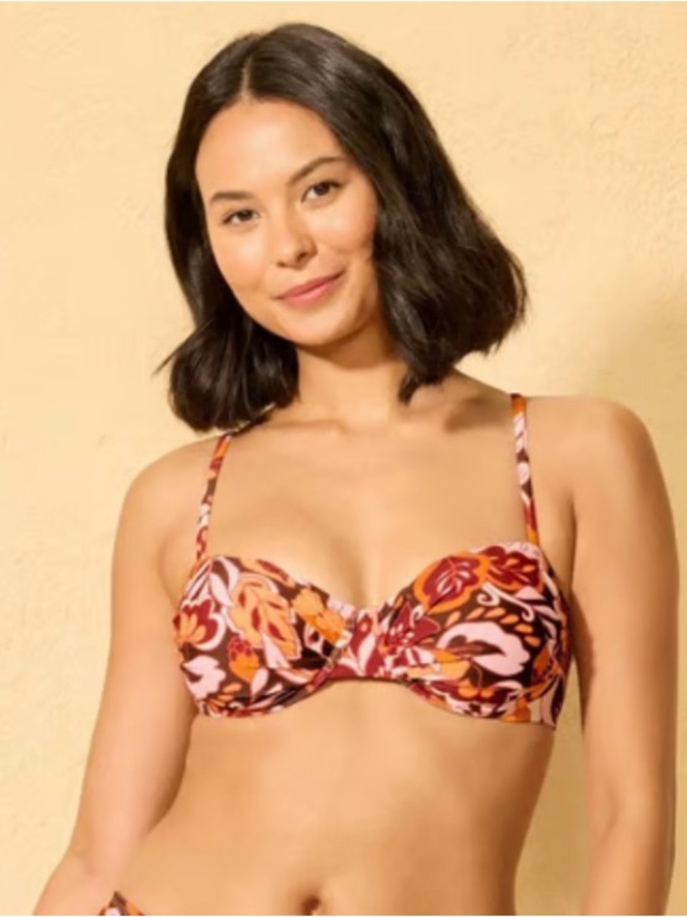Wild Fable Underwire Floral Print Bikini Top Size L (12-14) NWT